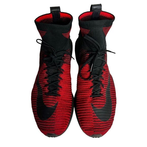 Nike Zoom Mercurial XI FlyKnit FC High Mens Sneakers Size 13 Black Red 852616 main image 8